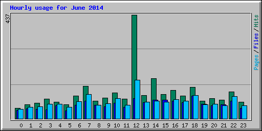 Hourly usage for June 2014