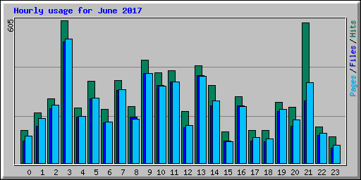 Hourly usage for June 2017