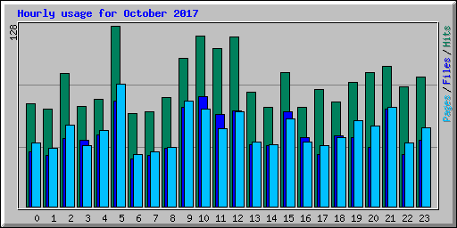 Hourly usage for October 2017