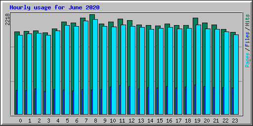 Hourly usage for June 2020