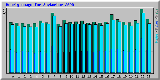 Hourly usage for September 2020