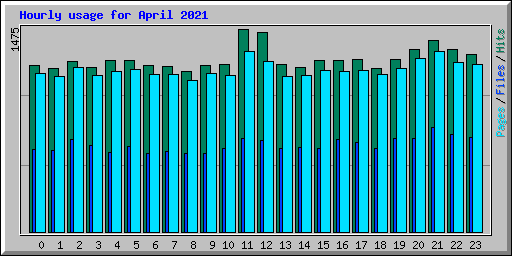 Hourly usage for April 2021