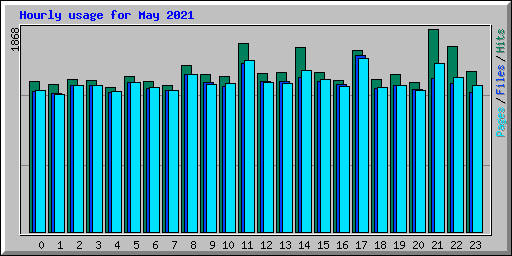 Hourly usage for May 2021