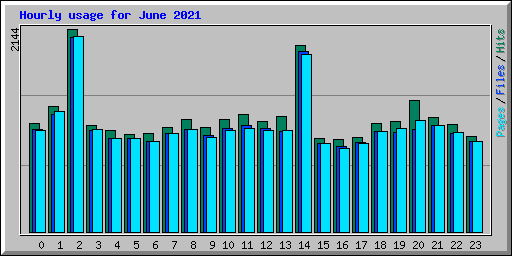 Hourly usage for June 2021