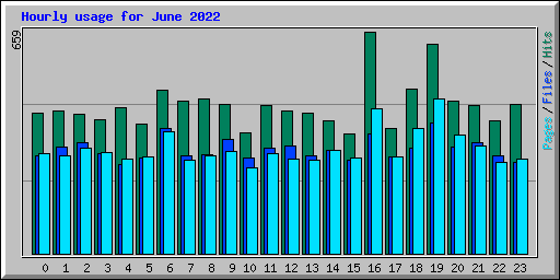 Hourly usage for June 2022
